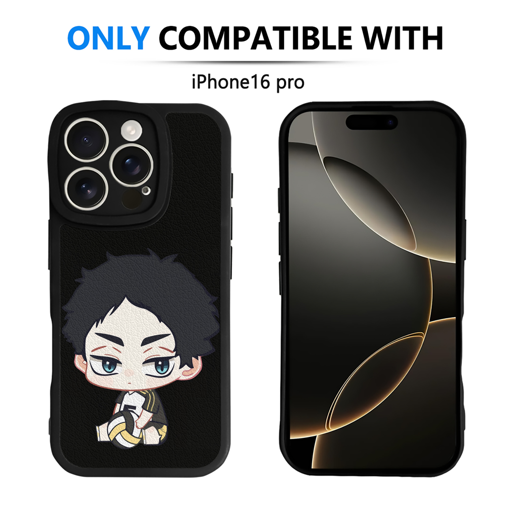 （画像用） ハイキュー!! Haikyu!! 【iPhone 16シリーズ対応】シリコンスマホケース（レザー調） 材質：シリコン